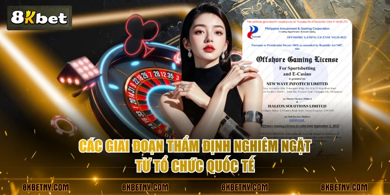 Các giai đoạn thẩm định nghiêm ngặt từ tổ chức quốc tế